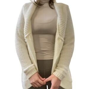 Authentic y2k cream white wool cardigan